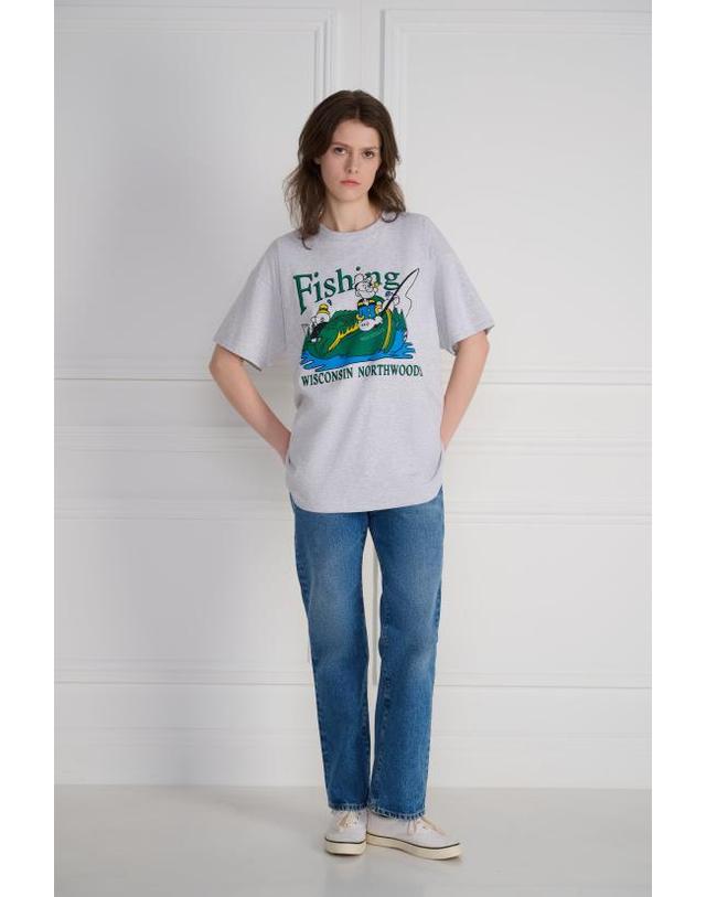 와일드 동키 [명품] 26SS 와일드 동키 반팔 티셔츠 NORTHWOODS TSHIRT HEATHER GREY DOM 착용컷