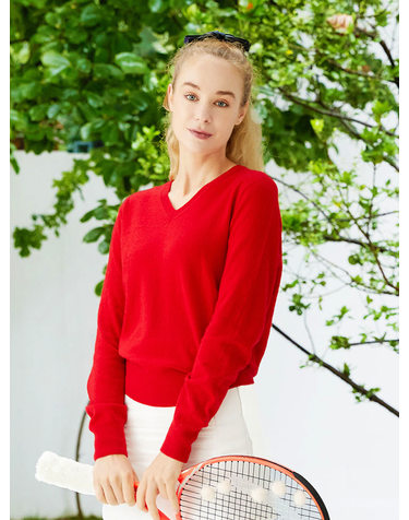 캐시미어 홀가먼트 V-neck RD