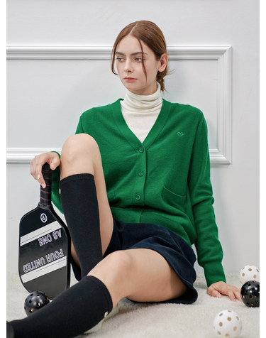 캐시미어 브이넥 가디건 GR