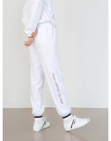 방풍 레터링 윈드 조거 팬츠 WH