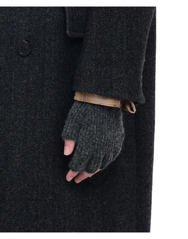 울 블렌디드 클래식 립 핑거리스 글러브 그레이