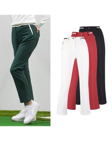 럭스골프 여성 하프밴드 기모 스판 골프바지 FW3W202W