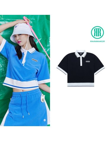 레인메이커 여성 타월 요코 카라 반팔 티셔츠 R32WCT07