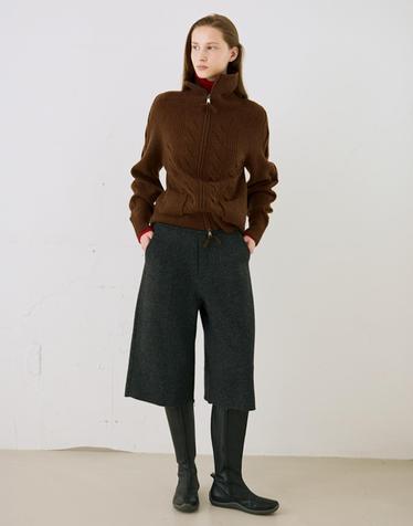 26FW 라쿤 울 블렌디드 이중직 버뮤다팬츠