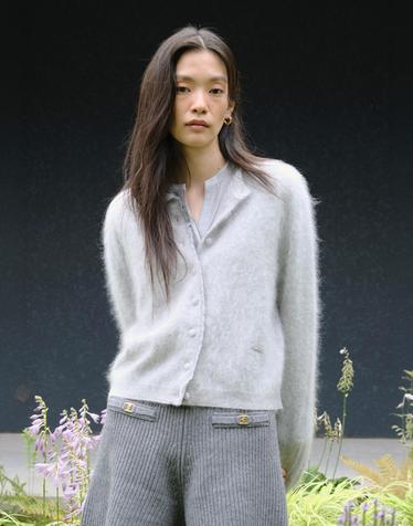 에르헴 26FW 브러쉬 레이스 가디건