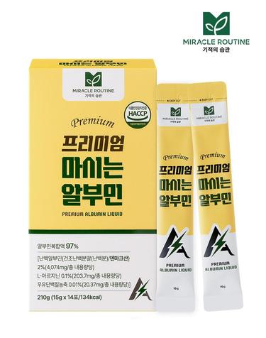 미라클루틴 프리미엄 마시는 알부민 (15gx14포) / 단백질 비타민 미네랄