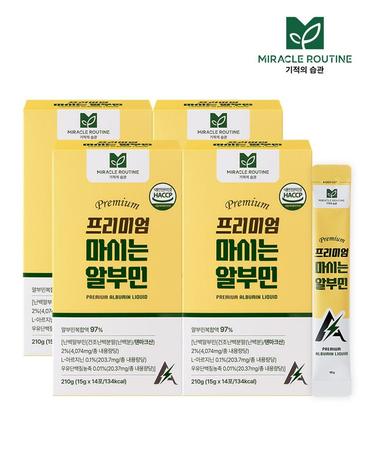 미라클루틴 프리미엄 마시는 알부민 4박스 (15gx56포) / 단백질 비타민 미네랄