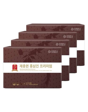 [보리보리] 제중원 홍삼진 프리미엄 30포 4박스 / 홍삼스틱 명절선물 부모님선물 진세노사이드15mg