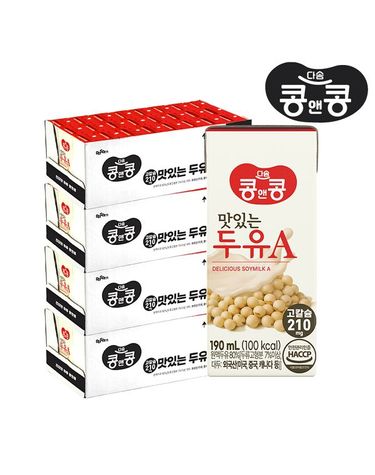[보리보리] 맛있는두유A x 96팩 / 대두백태콩 고칼슘 소이밀크 달콤한맛