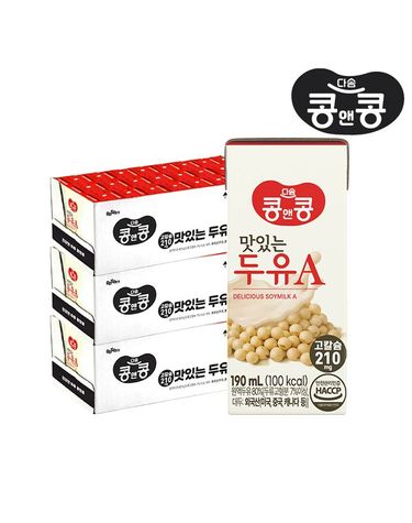 [보리보리] 맛있는두유A x 72팩 / 대두백태콩 고칼슘 소이밀크 달콤한맛