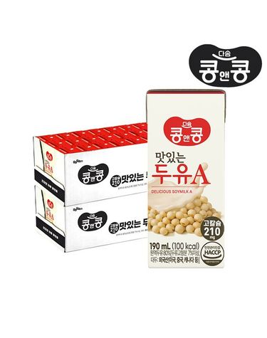 [보리보리] 맛있는두유A x 48팩 / 대두백태콩 고칼슘 소이밀크 달콤한맛