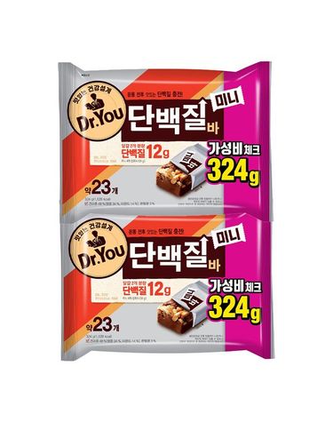 [보리보리]  닥터유 단백질바 미니 324g 2개