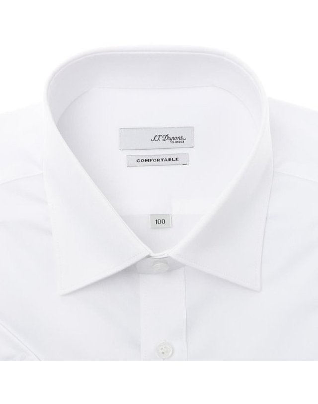 에스티듀퐁 듀퐁셔츠_ [갤러리아] [듀퐁]26년S/S(슬림핏/반소매) 화이트셔츠 ,SE6MM22LS923SWH 착용컷