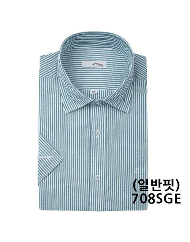 에스티듀퐁 듀퐁셔츠_ [갤러리아] [듀퐁]26년S/S(일반/슬림핏) 반팔셔츠5종 택1 SE6MM12LS705SNY A 착용컷