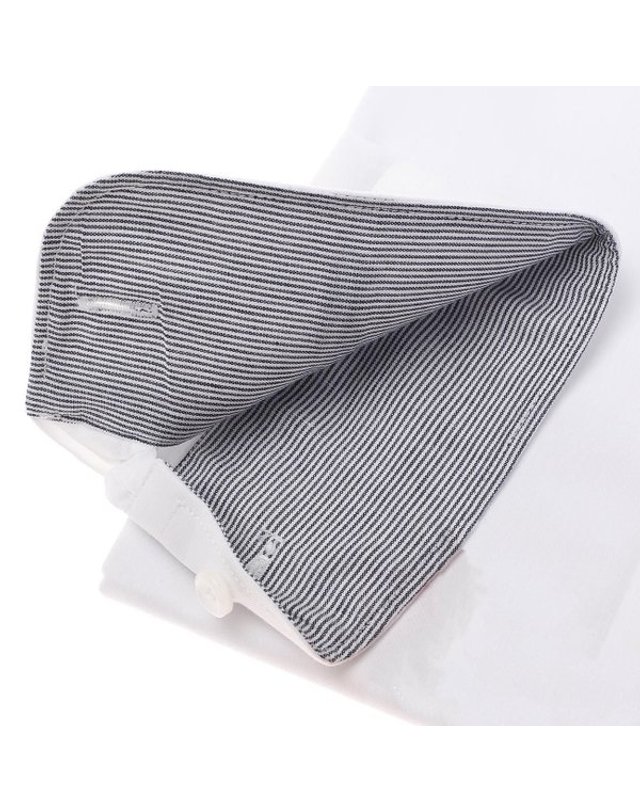 에스티듀퐁 듀퐁셔츠_ [갤러리아] 듀퐁 26년가을겨울 균일슬림핏 와이드 카라 긴팔와이셔츠 (SE6FM22LS925SWH) 착용컷