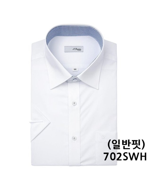 에스티듀퐁 듀퐁셔츠_ [갤러리아] [듀퐁]26년S/S(슬림/일반핏) 반팔셔츠 6종 택1 SE6MM22HS751SBU외 A 착용컷