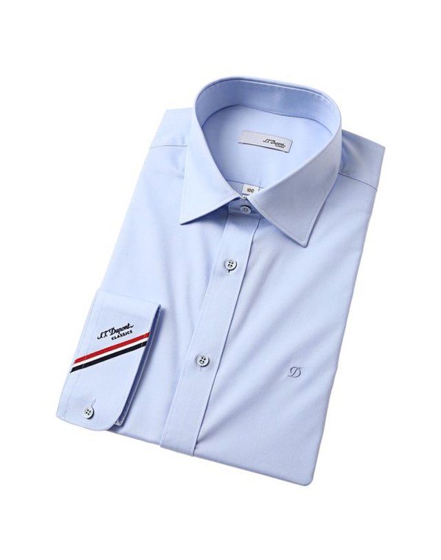 에스티듀퐁 듀퐁셔츠_ [갤러리아] [듀퐁] 25년S/S(일반핏)삼색포인트 셔츠,907SBU 착용컷