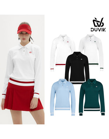 듀빅 여성 가오리핏 Y카라 긴팔티셔츠 DD3WTS152