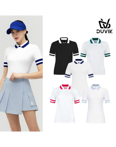 듀빅 여성 골조직 5부 소매 반팔티셔츠 DD2WTS110