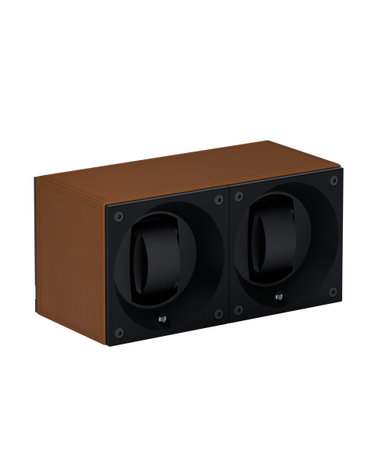 [스위스큐빅] MASTERBOX 2구 COGNAC LEATHER