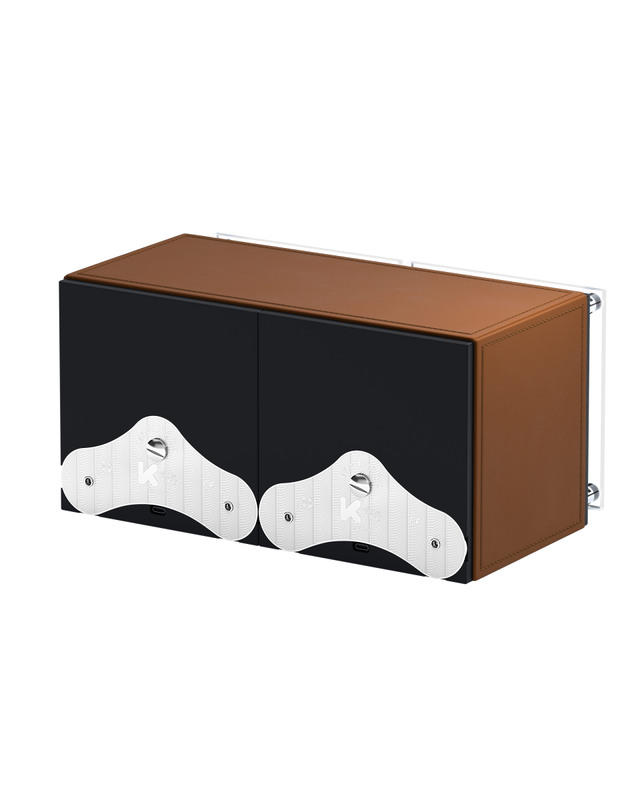 스위스큐빅 [스위스큐빅] MASTERBOX 2구 COGNAC LEATHER 착용컷