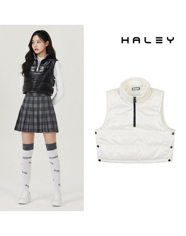 헤일리골프 여성 사이드 스냅 포인트 패딩 베스트 조끼 HWAWV1612