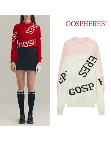 고스피어 GOSPHERES WOMAN BIG LOGO WINDPROOF SWEATER PW2WNT47