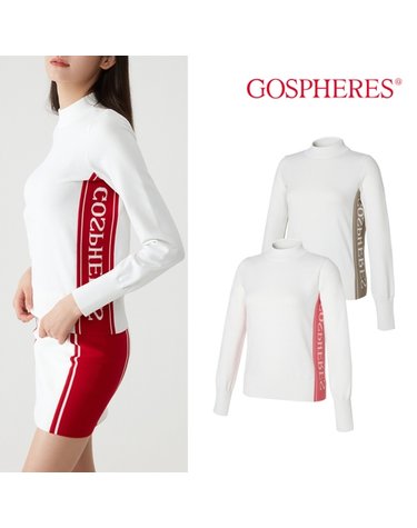 고스피어 GOSPHERES WOMAN SIDE LOGO MOCK-NECK KNIT PW3WNT23