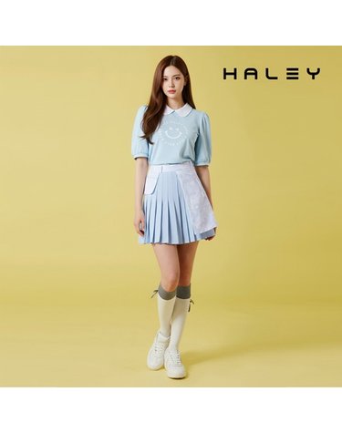 헤일리골프 여성 카모 패턴 랩 주름 플리츠 큐롯 스커트 HUBWK1207