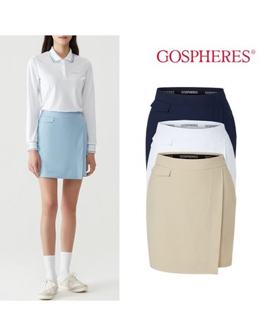 고스피어 GOSPHERES WOMAN H-LINE POCKET WRAP SKIRT PW3FMS30
