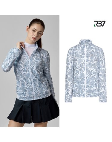 RB7 여성 풀집업 페이즐리 메쉬 가디건 R4MWJP668