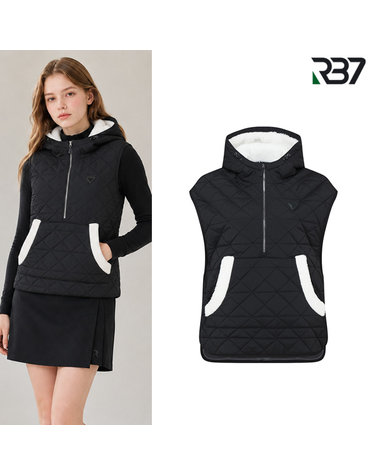 RB7 여성 퀄팅 아노락 후드 패딩 베스트/조끼 R3WWVT876