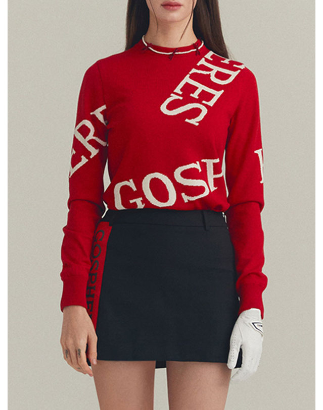 기타 고스피어 GOSPHERES WOMAN BIG LOGO WINDPROOF SWEATER PW2WNT47 착용컷