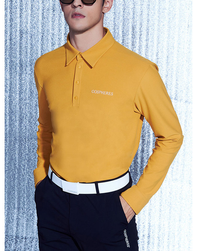 기타 고스피어 GOSPHERES MAN CLASSIC LONG SLEEVE POLO SHIRT PM2FLT09 착용컷