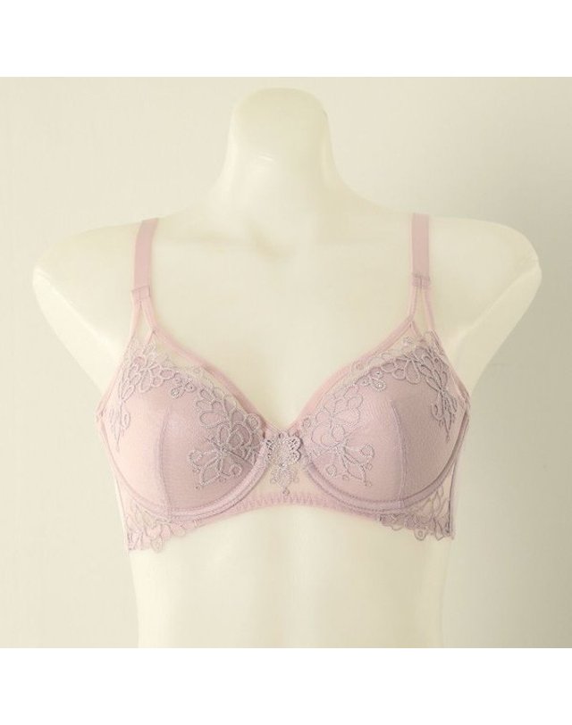 비너스 VENUS [갤러리아] 이월상품 착용감 좋은 엔젤망 자수 몰드브라A~D컵 2종택1 VBR1494 착용컷