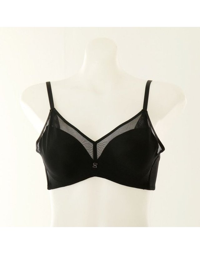 비너스 VENUS [갤러리아] 이월상품 25SS 광고 베이직 컨실드 브라 A~F컵 VBR0996 BK 착용컷