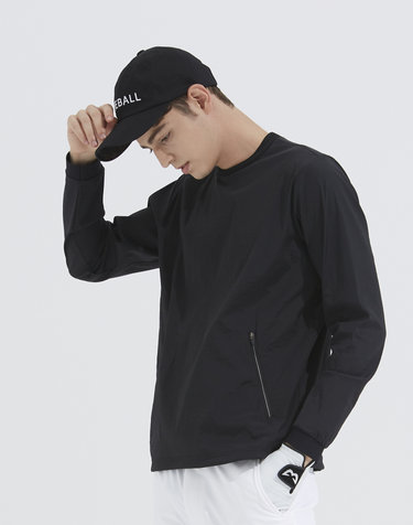 [화이트볼] 남성 기능성 라운드넥 바람막이 BK_WB21FAMJ01BK