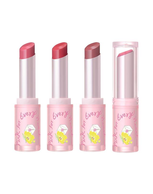 에이지투웨니스 [AGE20'S] 핑크 포 에브리 하트 에디션 케어글로우 립 밤 착용컷