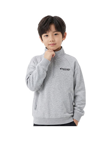 디스커버리 키즈 우븐 하이넥 맨투맨 티셔츠 DKTR35044-MGS