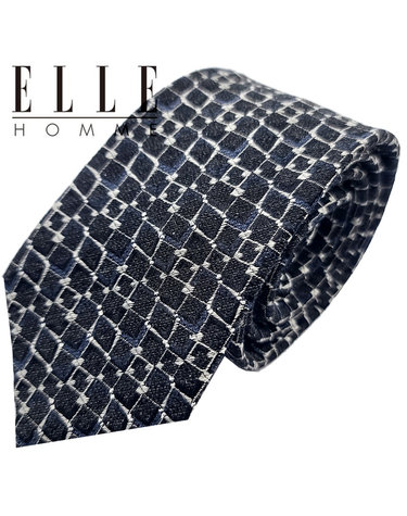 [ELLE HOMME] 엘르옴므 실크 넥타이 - 배리어 블랙 7.5cm