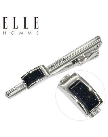 [ELLE HOMME] 엘르옴므 넥타이핀-블루골드스퀘어