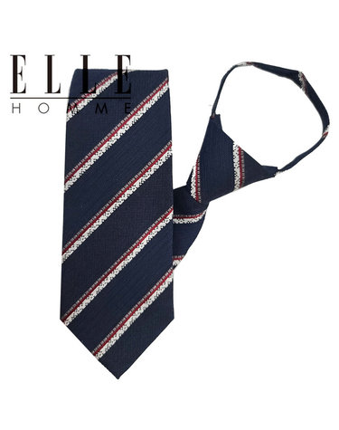 [ELLE HOMME] 엘르옴므 실크 지퍼/자동 넥타이-플라톤 네이비 7.5cm