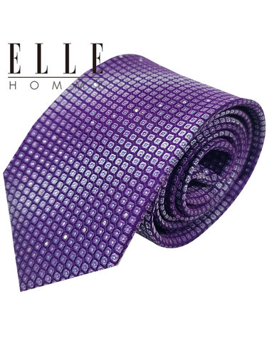 [ELLE HOMME] 엘르옴므 크리스탈 실크넥타이 - 갤럭시 퍼플 8cm