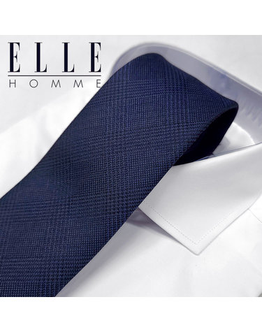 [ELLE HOMME] 엘르옴므 실크 자동/지퍼 넥타이 - 올드머니 네이비 8cm