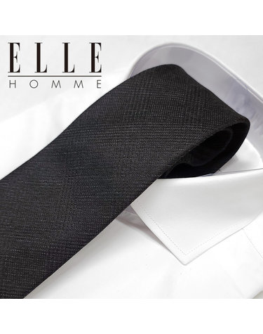 [ELLE HOMME] 엘르옴므 실크 자동/지퍼 넥타이 - 올드머니 다크그레이 8cm