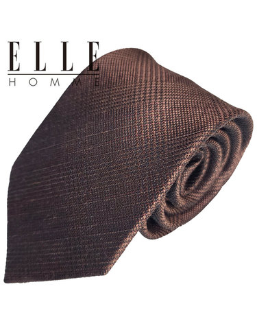 [ELLE HOMME] 엘르옴므 실크넥타이 - 올드머니 브라운 8cm