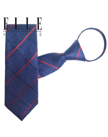 [ELLE HOMME] 엘르옴므 실크 자동/지퍼 넥타이 - 에드가 네이비 7.5cm