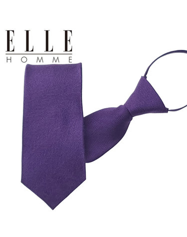 [ELLE HOMME] 엘르옴므 실크 자동/지퍼 넥타이 - 펌킨 퍼플 8cm