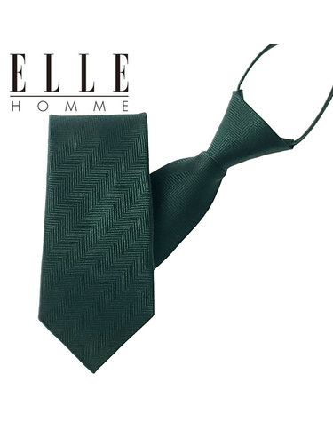 [ELLE HOMME] 엘르옴므 실크 자동/지퍼 넥타이 - 펌킨 그린 8cm