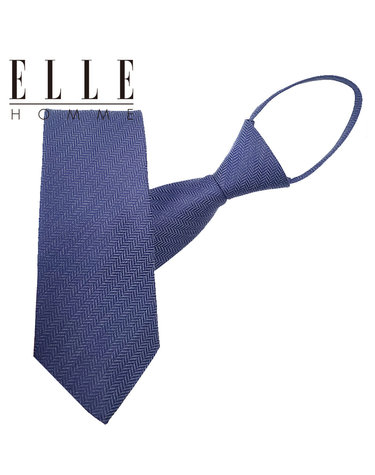 [ELLE HOMME] 엘르옴므 실크 지퍼/자동 넥타이-와이드헤링본 네이비 8cm